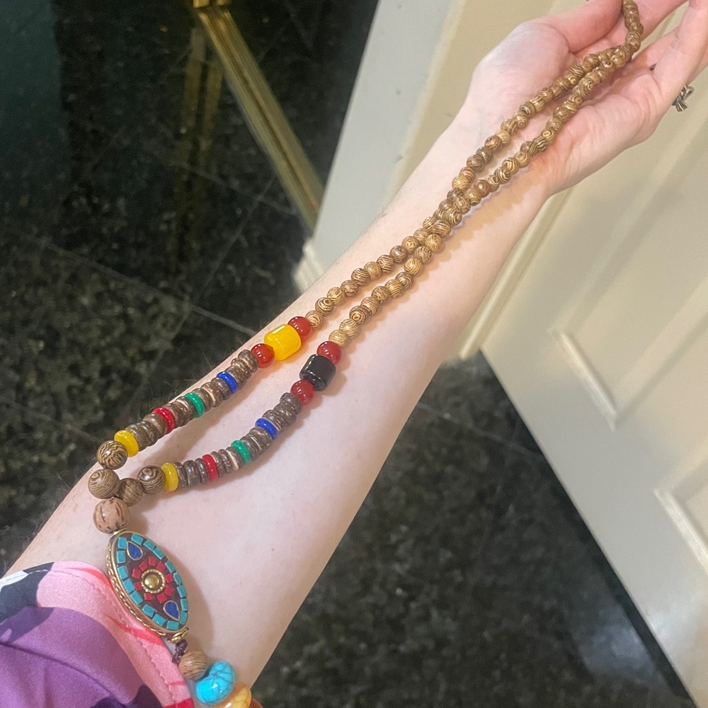 Boho beaded Necklace - Picture 5 of 5
